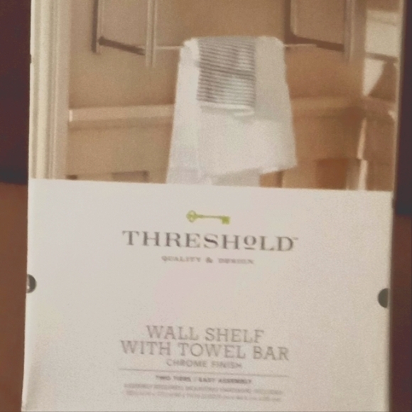 Threshold Wall Shelf with Towel Bar Chrome Finish - Picture 5 of 7